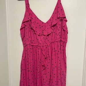 Nwt Torrid size 1 tank pink dress with hearts